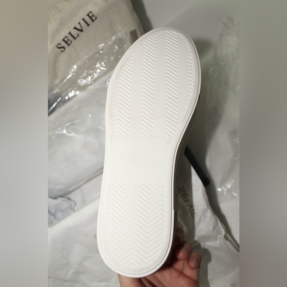SELVIE White Vegan Leather Sneakers - Unisex Boutique | New in Box - Picture 8 of 8